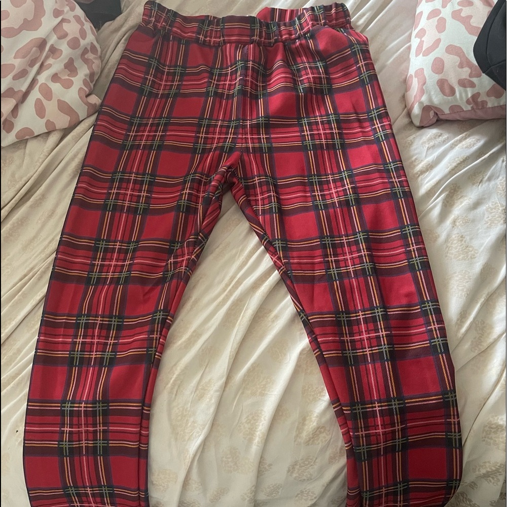 Plaid leggings